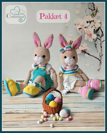 PRE-ORDER!!!            Pakket 4: Garen Pakket Hille Haas Jongen en Hille Haas meisje